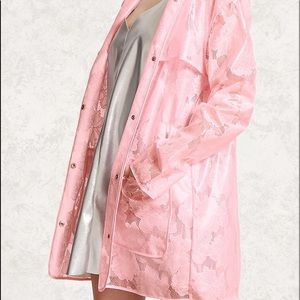 Forever 21 Pink Clear Light Vinyl Raincoat